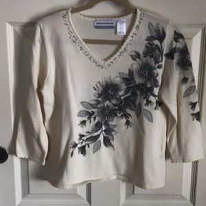 Bead Accent Sweater Top